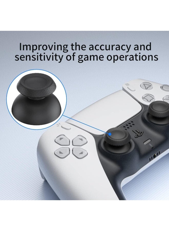 مقابض إصبعية بديلة لوحدة تحكم PS5، قطع غيار مقابض محاكاة لوحدة تحكم PlayStation 5 DualSense، باللون الأسود مع مجموعة إصلاح. - Image 5